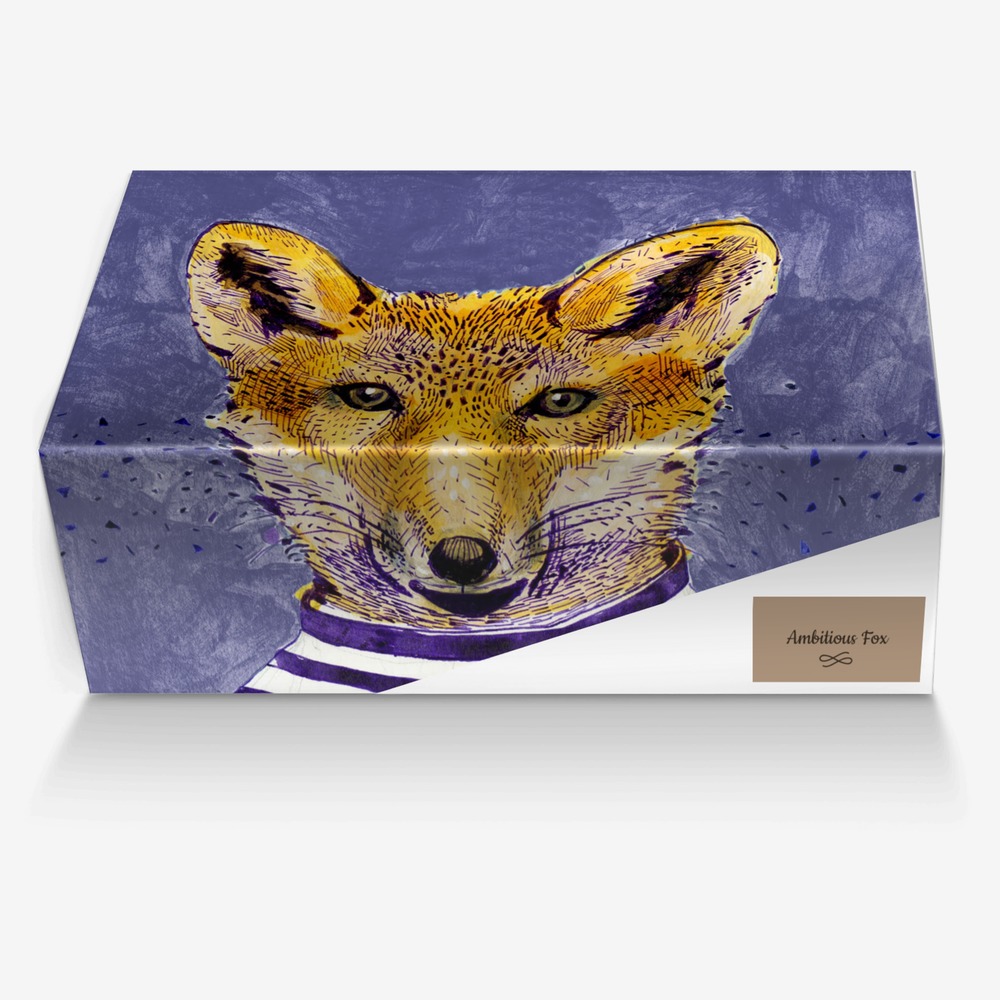 Ambitious Fox custom made in Italy shoes by Darius Marquais | Box view