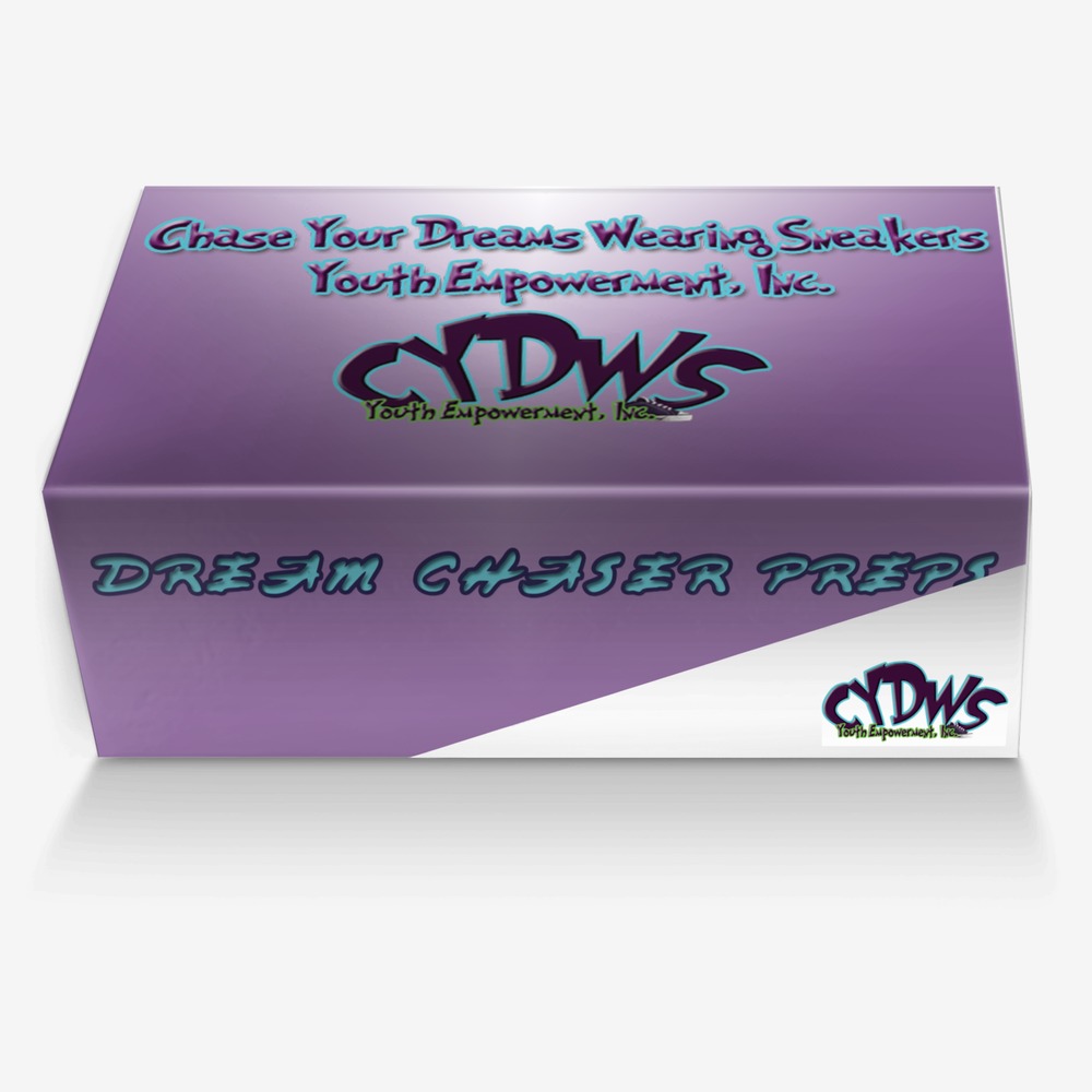 Dream Chaser Preps custom made in Italy shoes by Chase Your Dreams Wearing Sneakers Youth Empowerment, Inc. | Box view