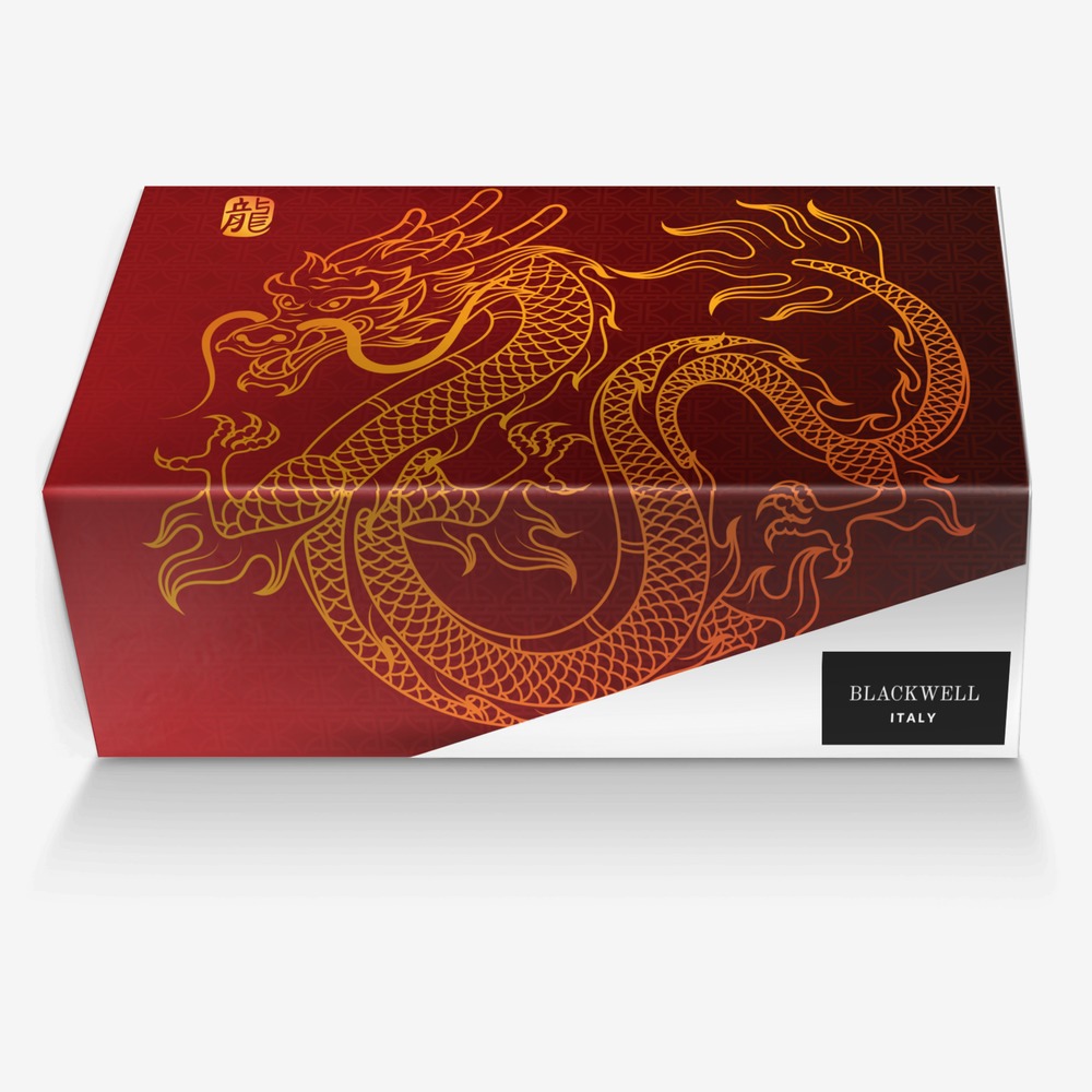 Red Dragon custom made in Italy shoes by Lawrence D. Blackwell | Box view