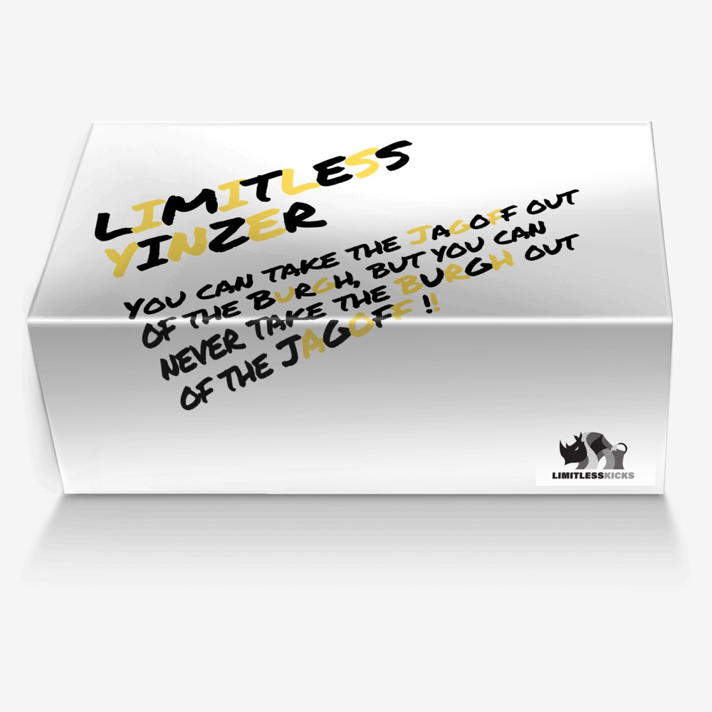 Limitless Yinzer custom made in Italy shoes by Limitless Kicks | Box view