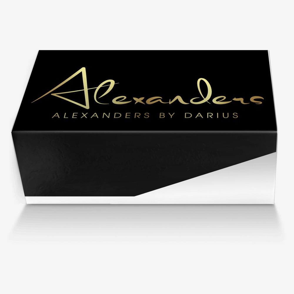 Alexanders custom made in Italy shoes by Darius Alexander | Box view