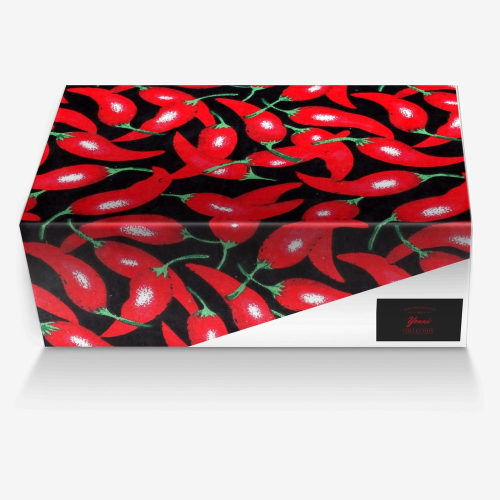 Red Hottt! custom made in Italy shoes by Yonni Obasan | Box view