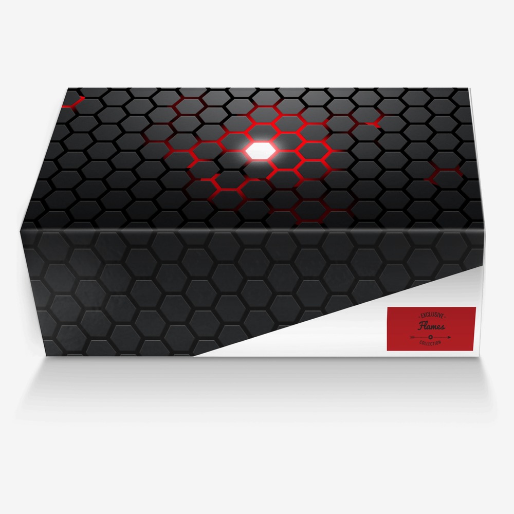 Flames custom made in Italy shoes by Johnanthony vanwallendael | Box view