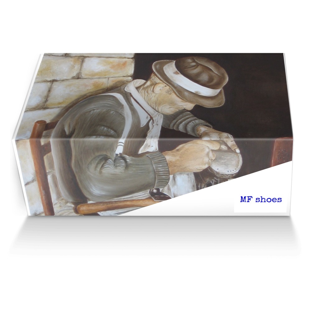 MF shoes custom made shoe box MF shoes artisan made in Italy shoes by Michele Fermani