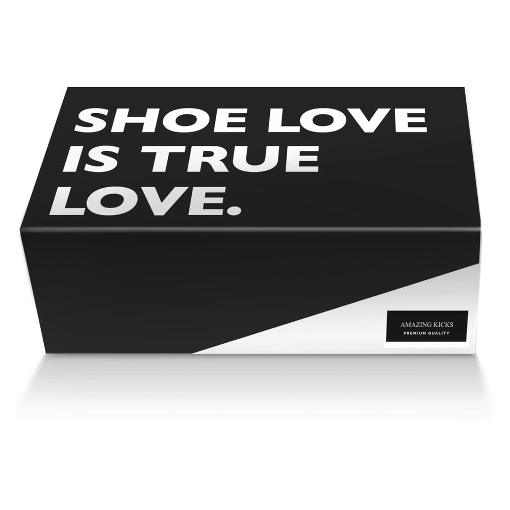 Amazing Kicks custom made shoe box Amazing Kicks artisan made in Italy shoes by Desiree Johnson