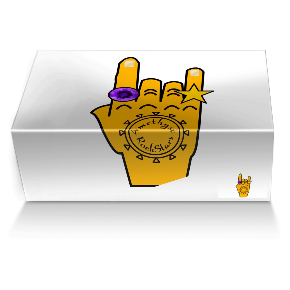 Amethyst Rockstars custom made shoe box Amethyst Rockstars artisan made in Italy shoes by Eugene Woody