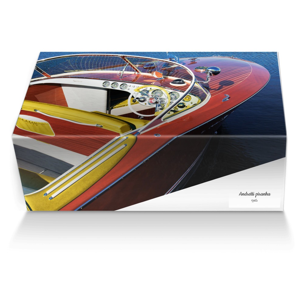 Andretti piranha custom made shoe box Andretti piranha artisan made in Italy shoes by Julio Perez