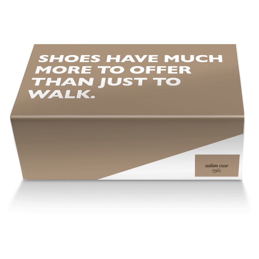autism mama custom made shoe box autism mama artisan made in Italy shoes by Trēsha Judson