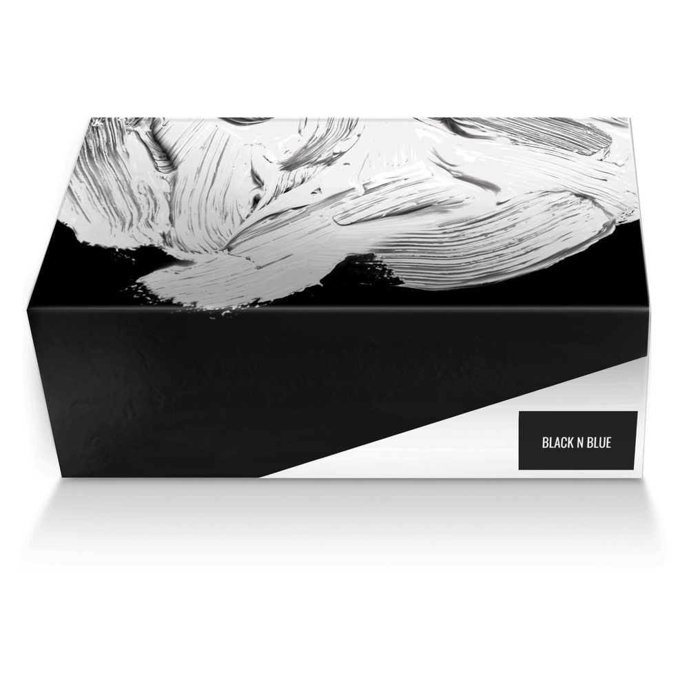 Black n Blue custom made shoe box Black n Blue artisan made in Italy shoes by Patrick Smith