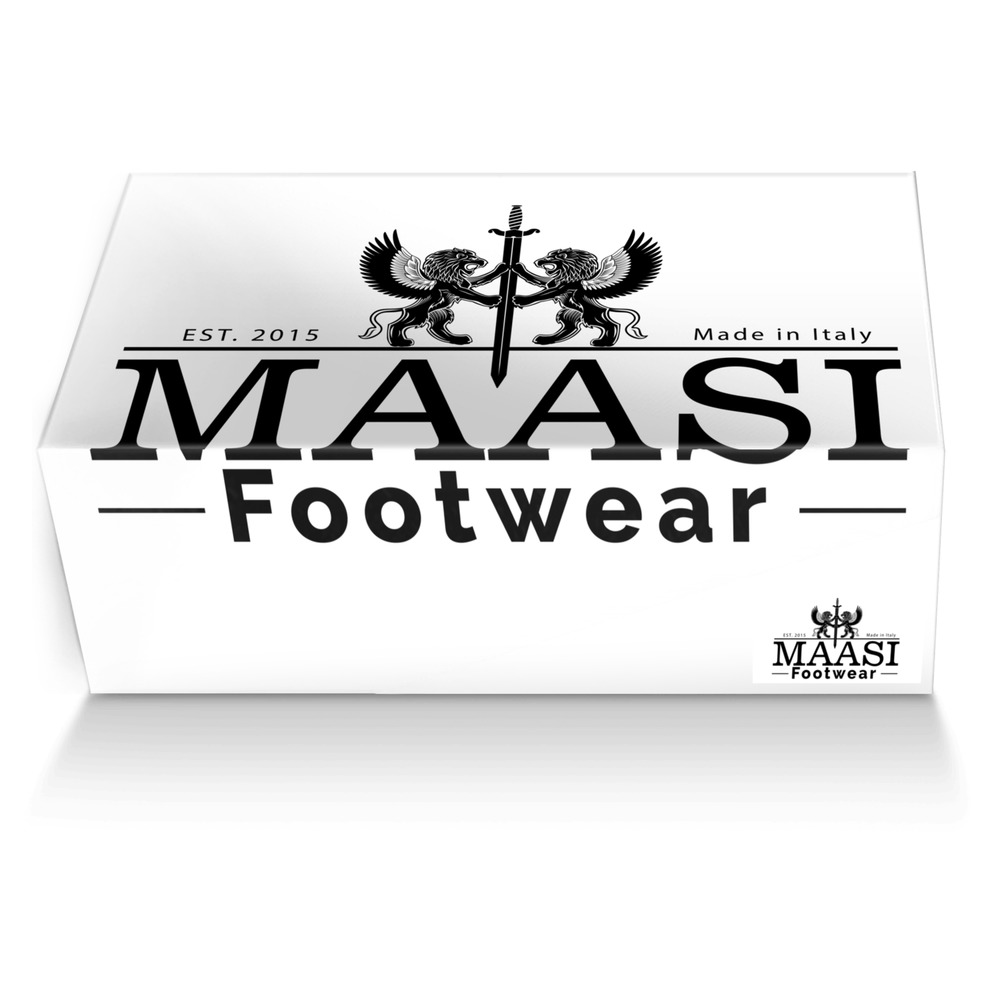 Black & White custom made shoe box Black & White artisan made in Italy shoes by Maasi Smith