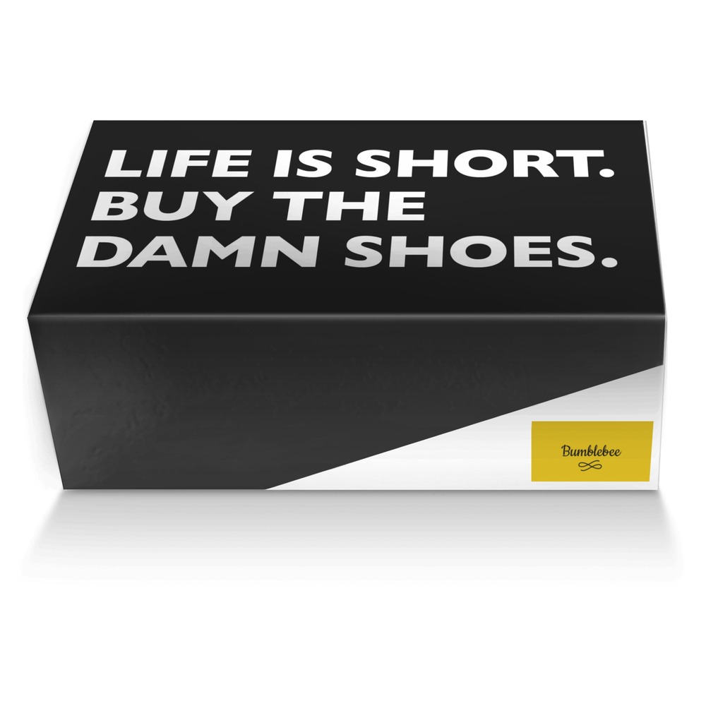 Bumblebee custom made shoe box Bumblebee artisan made in Italy shoes by Jonathon Pyanowski