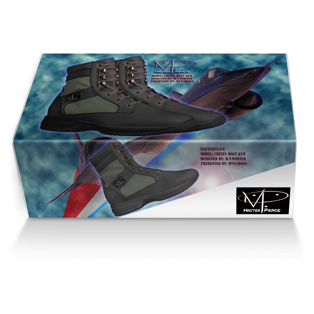 CHEIFS MSgt KEW custom made shoe box CHEIFS MSgt KEW artisan made in Italy shoes by Michael Porter