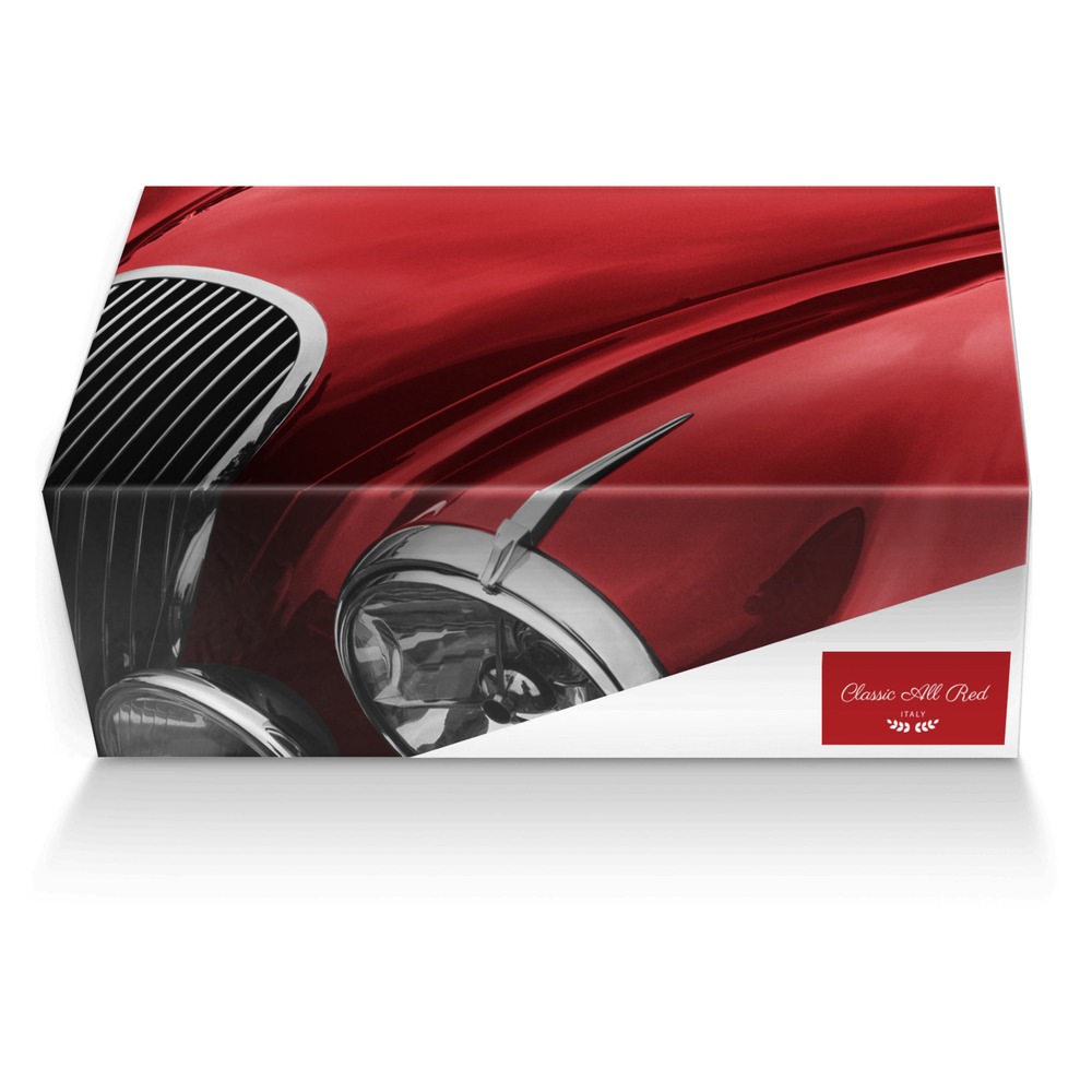 Classic All Red custom made shoe box Classic All Red artisan made in Italy shoes by Bls Footwear