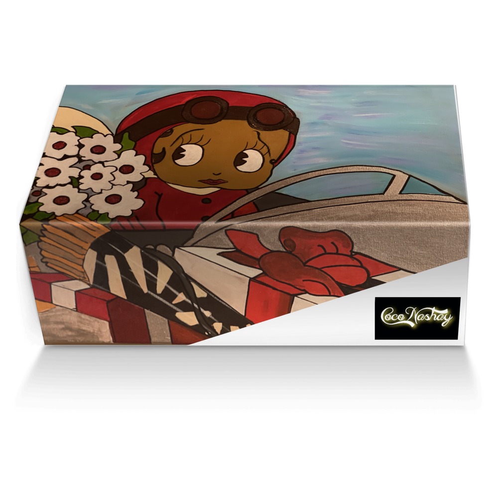 Coco Melanin custom made shoe box Coco Melanin artisan made in Italy shoes by Nakesha Caldwell