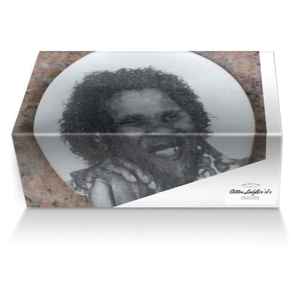 Cotton LadyAir's1s custom made shoe box Cotton LadyAir's1s artisan made in Italy shoes by Alonzo Dewayne Marshall