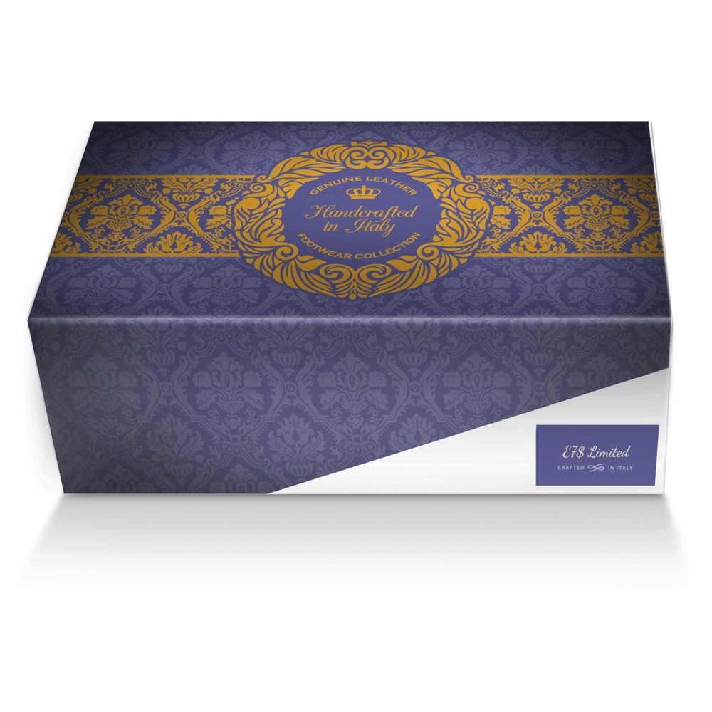 E7$ Limited custom made shoe box E7$ Limited artisan made in Italy shoes by Lateef Williams