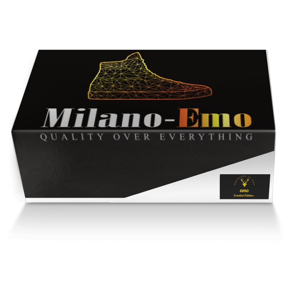 emo custom made shoe box emo artisan made in Italy shoes by Morris Scales