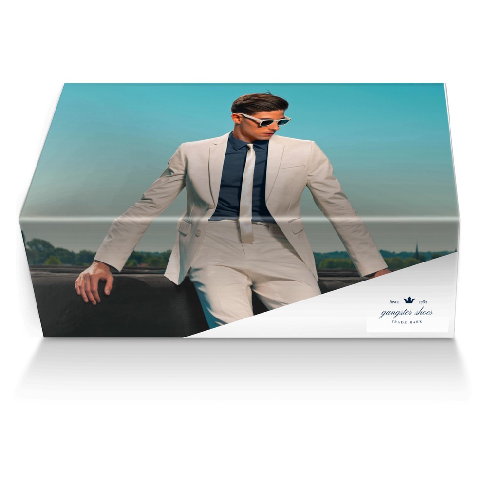 gangster shoes custom made shoe box gangster shoes artisan made in Italy shoes by Zane Covey