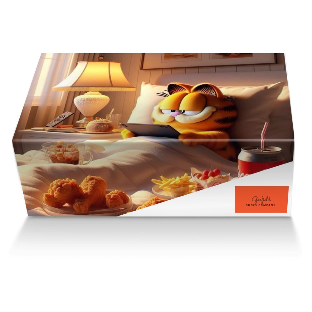 Garfield custom made shoe box Garfield artisan made in Italy shoes by Ny-leeka Jackson