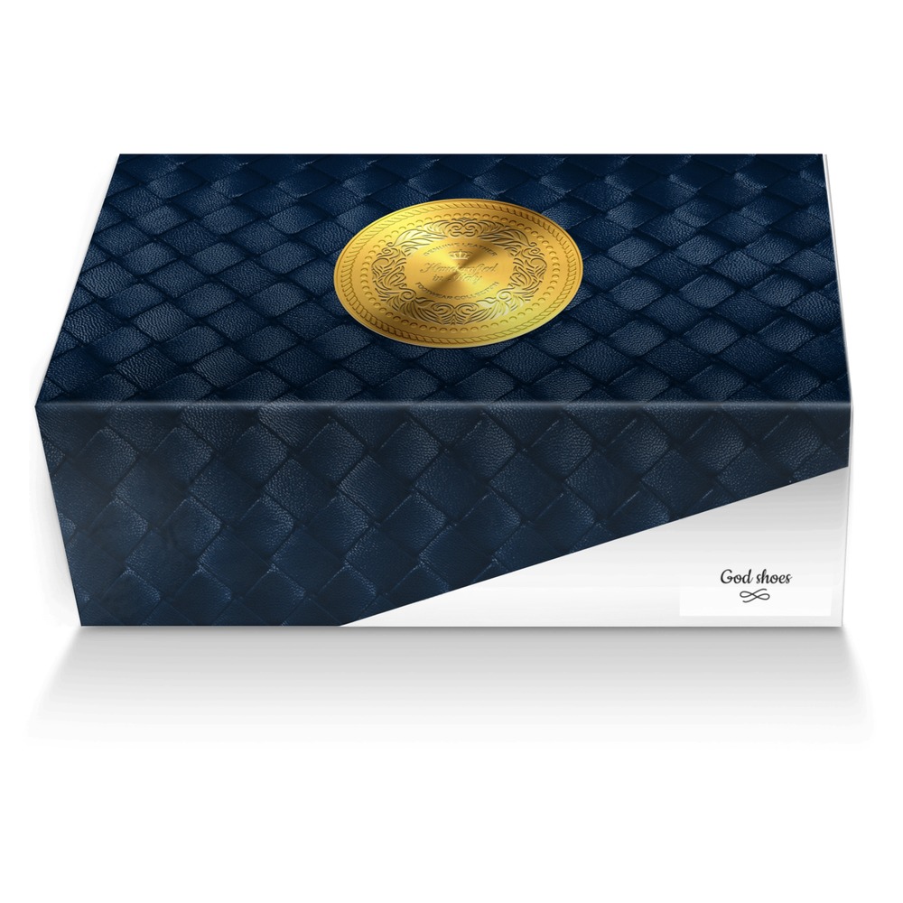God shoes custom made shoe box God shoes artisan made in Italy shoes by Marcos Mosquea