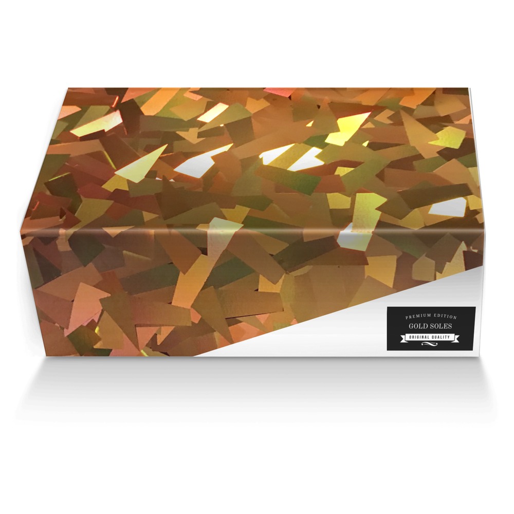 gold soles custom made shoe box gold soles artisan made in Italy shoes by Sloane Ashley