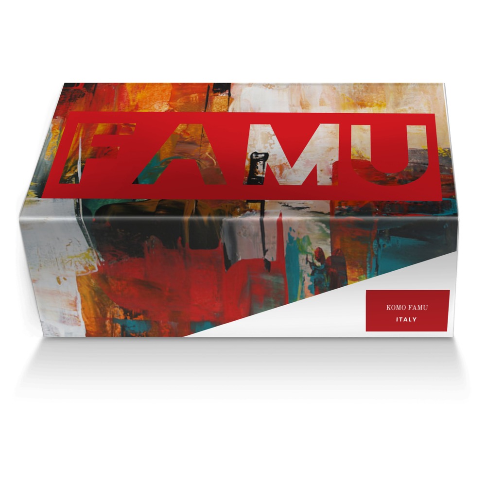 KOMO FAMU custom made shoe box KOMO FAMU artisan made in Italy shoes by Jude Winbush