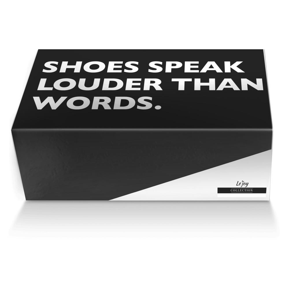 Le'joy custom made shoe box Le'joy artisan made in Italy shoes by Lesego Mashoene
