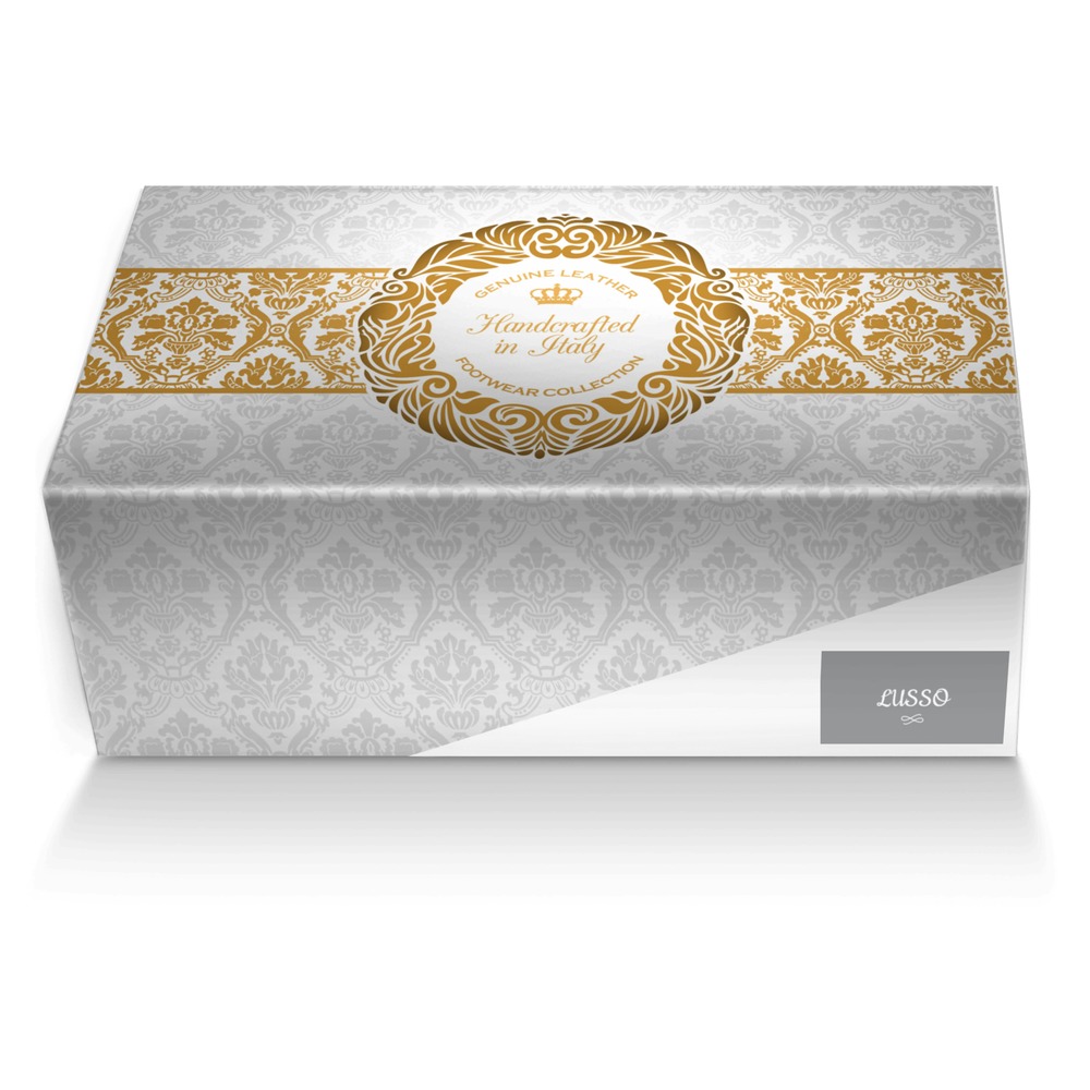 LUSSO custom made shoe box LUSSO artisan made in Italy shoes by Naseeb Ellahi