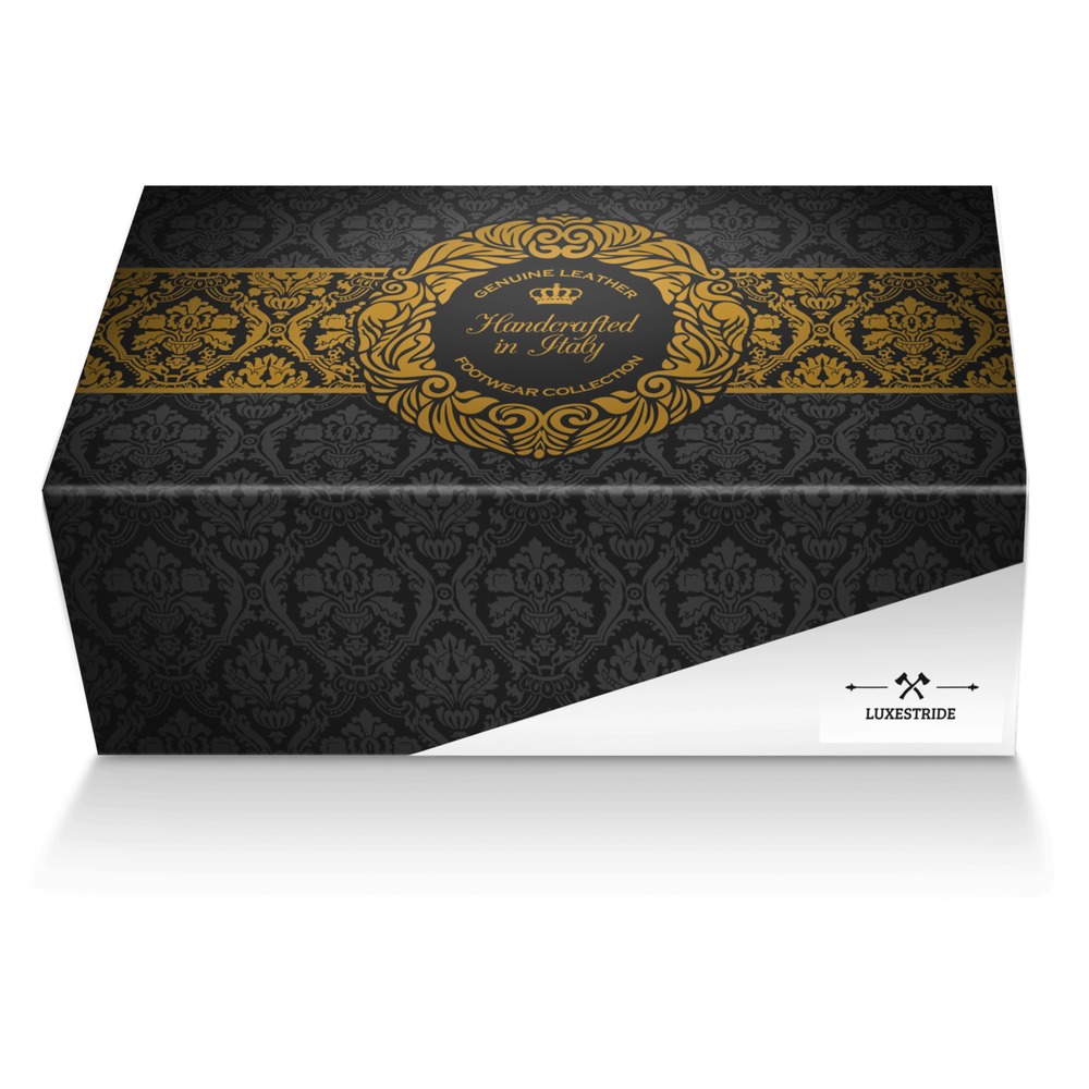 Luxestride custom made shoe box Luxestride artisan made in Italy shoes by Andriy Farmiga