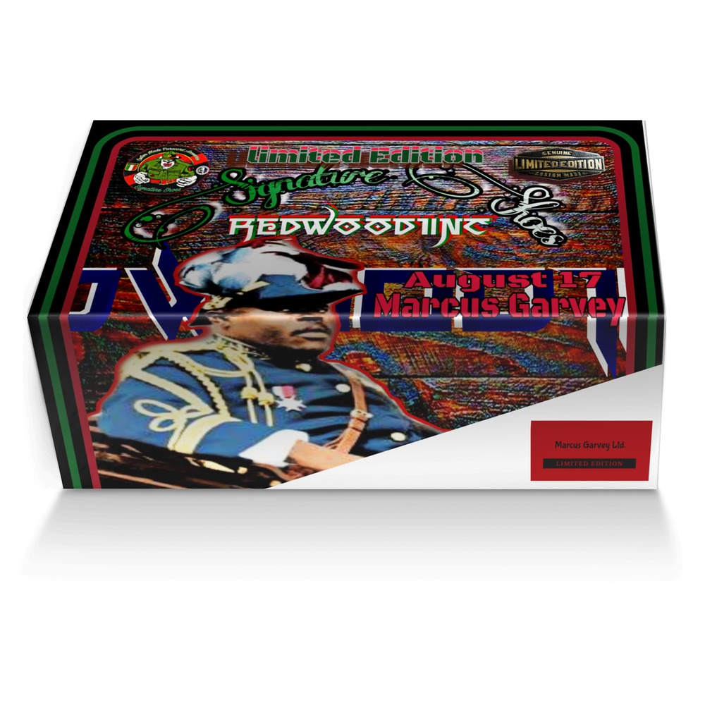Marcus Garvey Ltd. custom made shoe box Marcus Garvey Ltd. artisan made in Italy shoes by Ronald Roberts