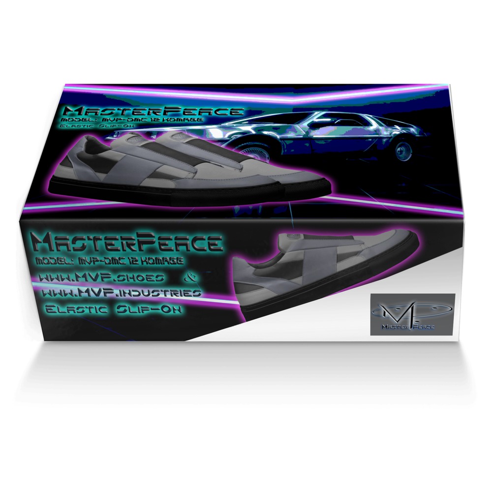 MVP-DMC12 HOMAGE custom made shoe box MVP-DMC12 HOMAGE artisan made in Italy shoes by Michael Porter