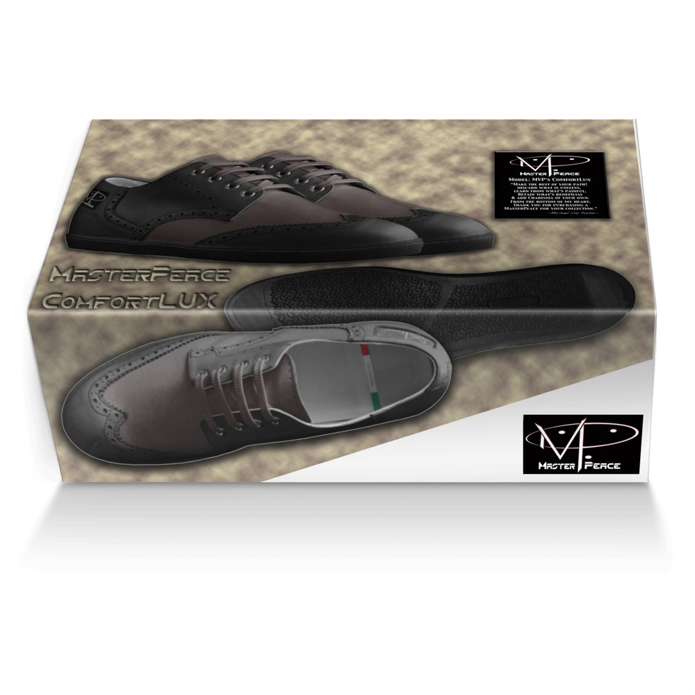 MVP's ComfortLux custom made shoe box MVP's ComfortLux artisan made in Italy shoes by Michael Porter