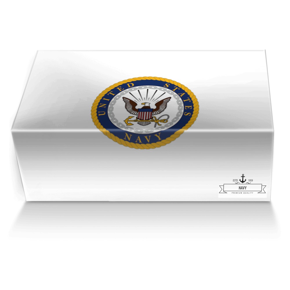 navy custom made shoe box navy artisan made in Italy shoes by Erin Redding