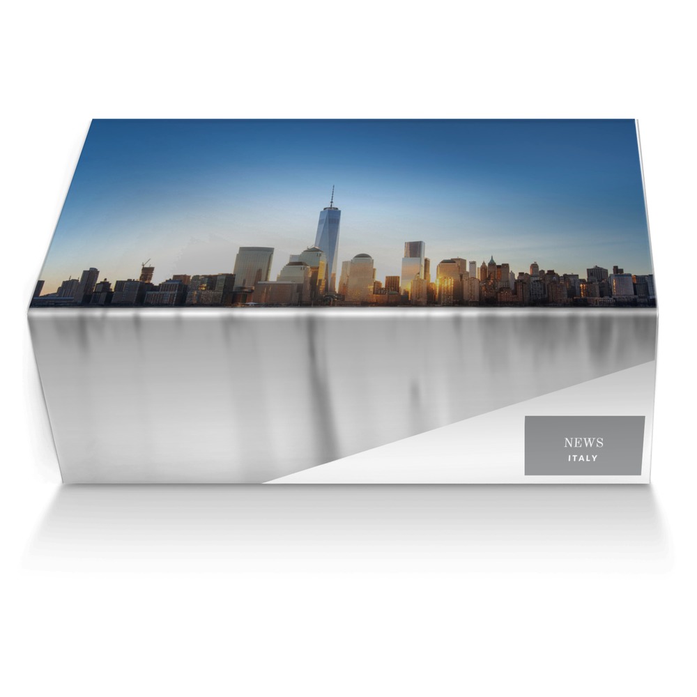 NEWS. NEW YORK custom made shoe box NEWS. NEW YORK artisan made in Italy shoes by Leon Newman