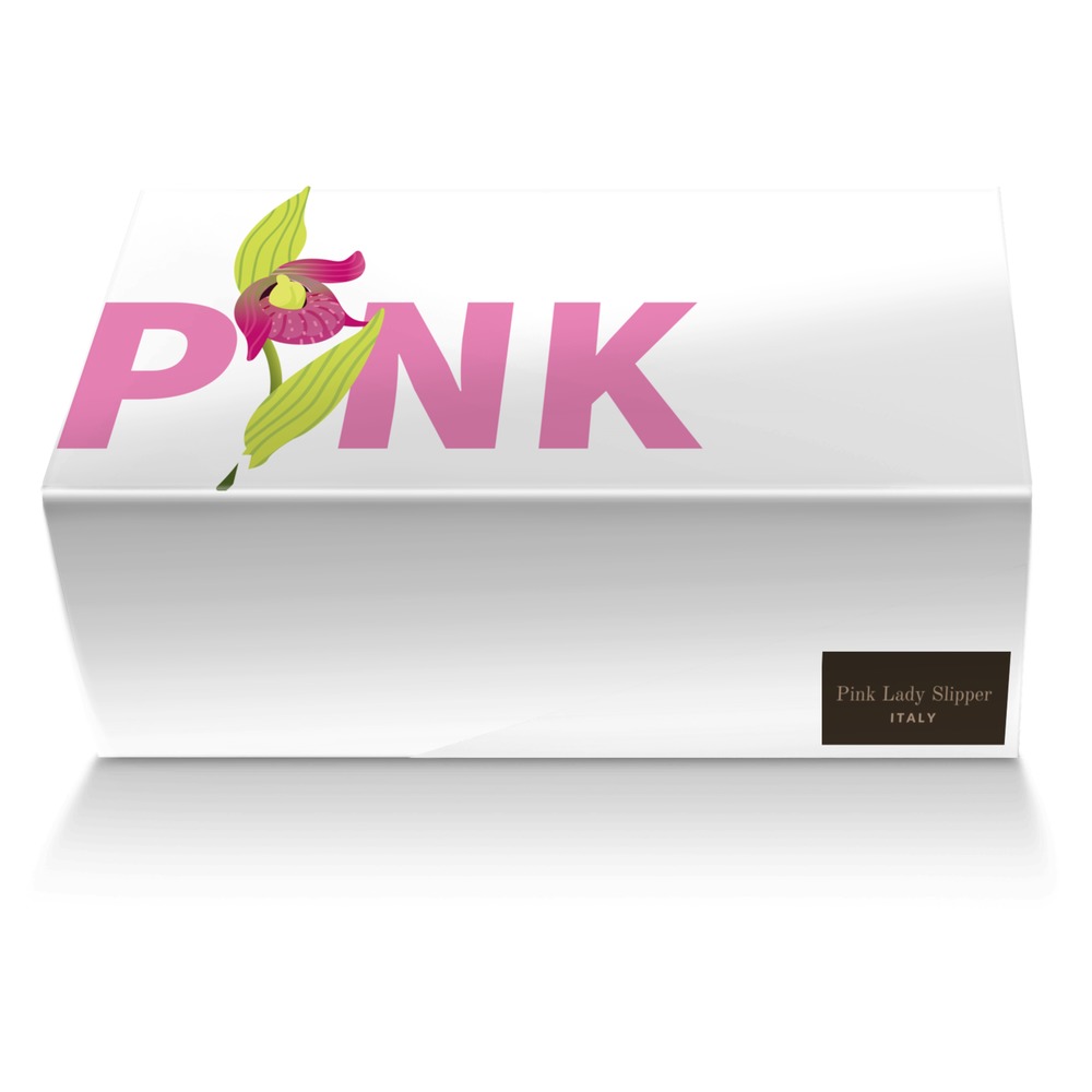 Pink Lady Slipper custom made shoe box Pink Lady Slipper artisan made in Italy shoes by Alkawther Gerych