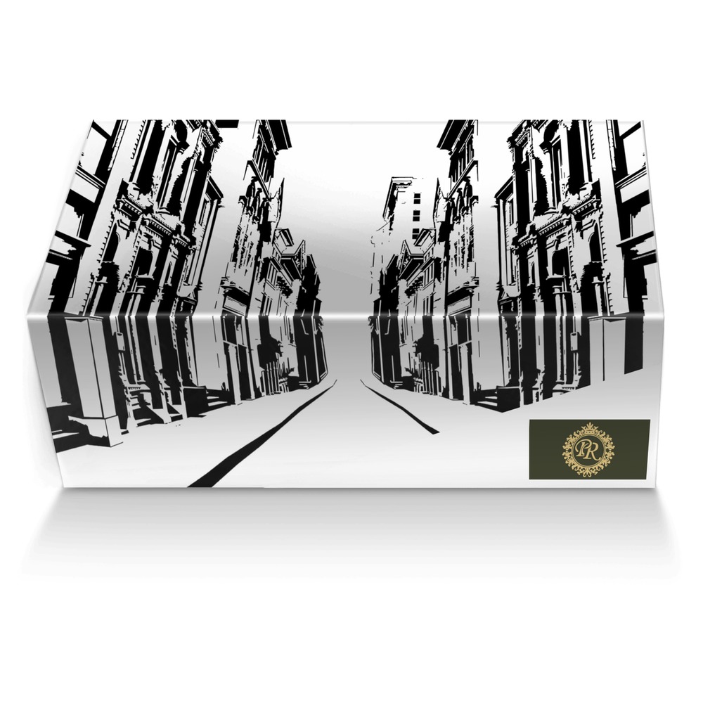Private Reserve's custom made shoe box Private Reserve's artisan made in Italy shoes by Marquon Jackson