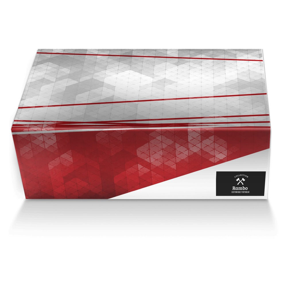 Rambo custom made shoe box Rambo artisan made in Italy shoes by Robert Rodriguez