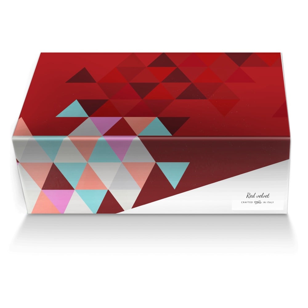Red velvet custom made shoe box Red velvet artisan made in Italy shoes by Tavon.m