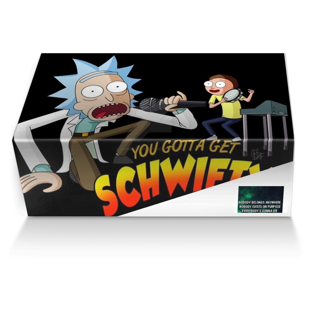 Rick and Morty custom made shoe box Rick and Morty artisan made in Italy shoes by Jeremiah