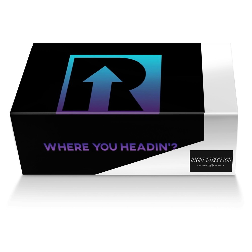 RIGHT DIRECTION custom made shoe box RIGHT DIRECTION artisan made in Italy shoes by Detarius Knox