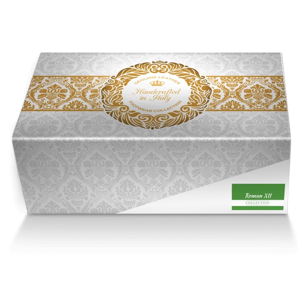 Roman 12's custom made shoe box Roman 12's artisan made in Italy shoes by Kalito Ayala
