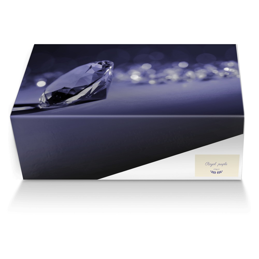 Royal purple custom made shoe box Royal purple artisan made in Italy shoes by Renay Sterling