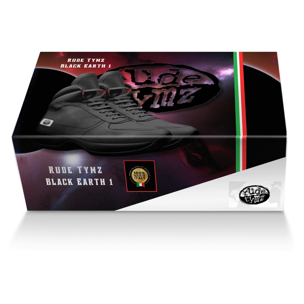 RT Blk Earth Hi To custom made shoe box RT Blk Earth Hi To artisan made in Italy shoes by Byron Burke Aka Popâ Ur-mää