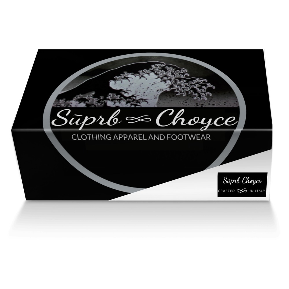 Sūprb Choyce custom made shoe box Sūprb Choyce artisan made in Italy shoes by Omari Choyce