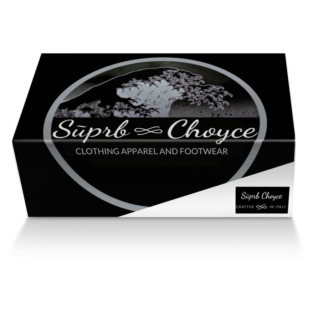 Sūprb Choyce custom made shoe box Sūprb Choyce artisan made in Italy shoes by Omari Choyce