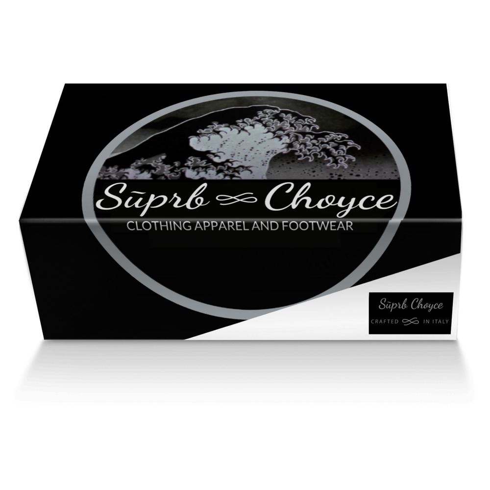 Sūprb Choyce custom made shoe box Sūprb Choyce artisan made in Italy shoes by Omari Choyce