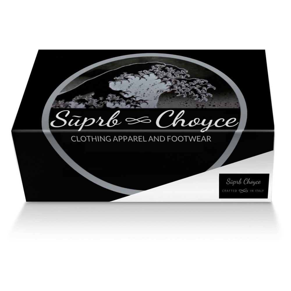 Sūprb Choyce custom made shoe box Sūprb Choyce artisan made in Italy shoes by Omari Choyce