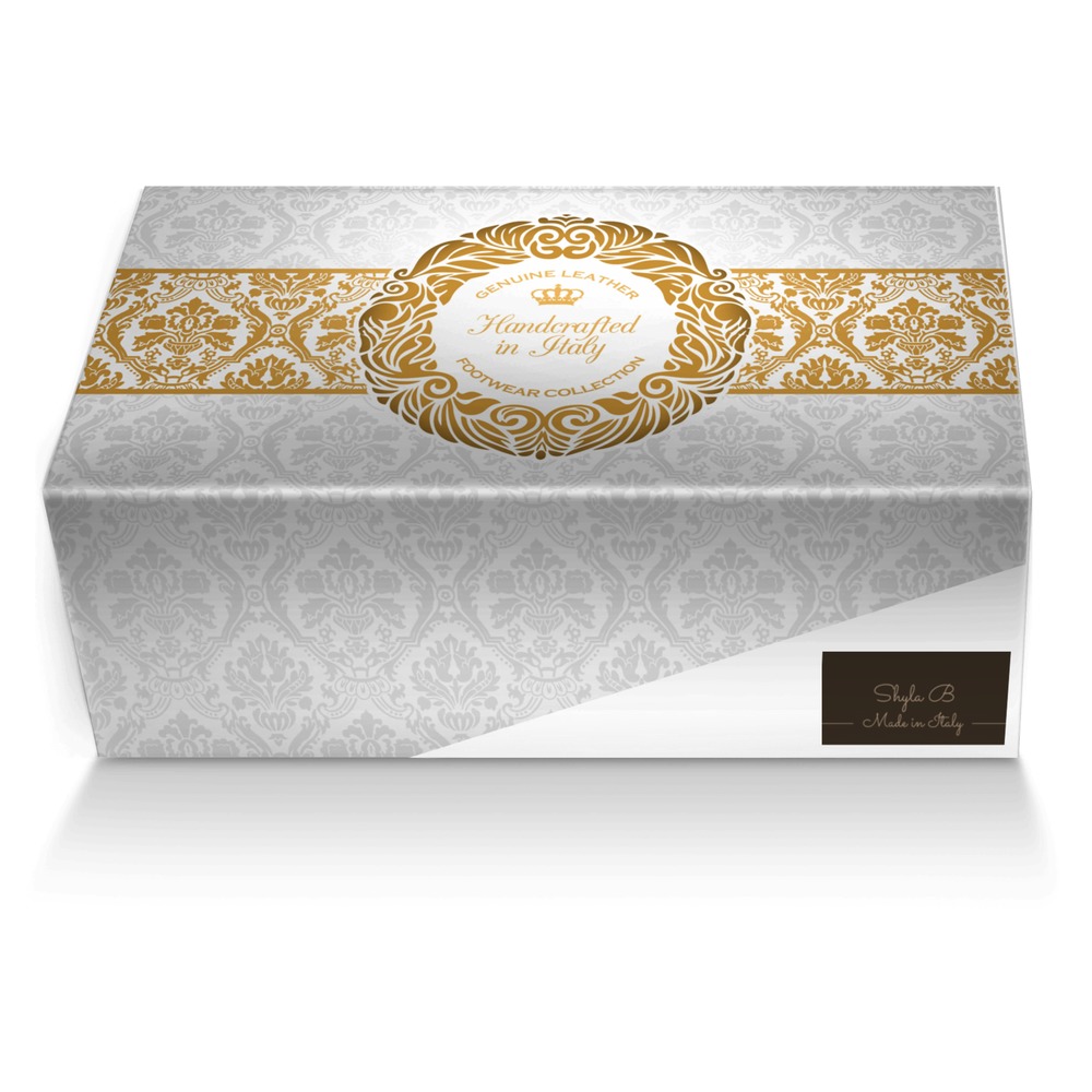 Shyla B custom made shoe box Shyla B artisan made in Italy shoes by Shyla Chism