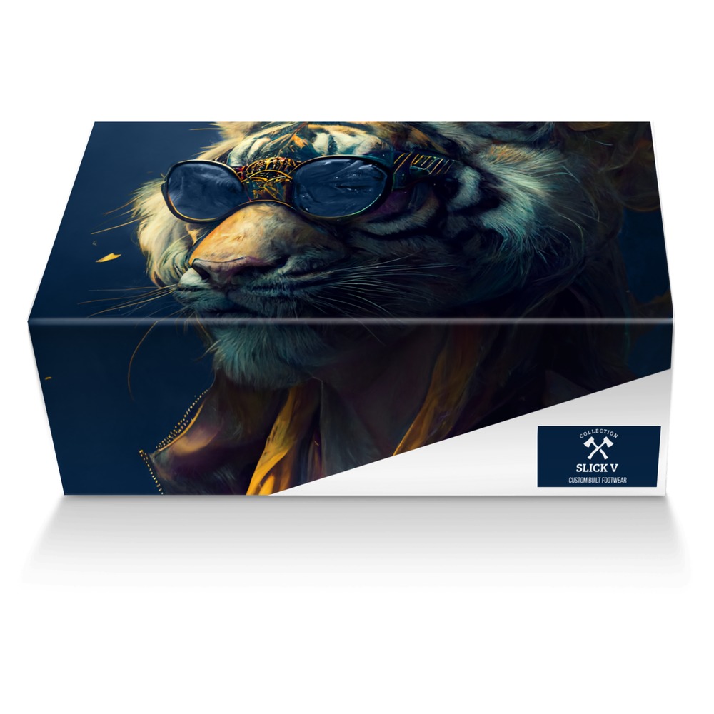 SLICK V custom made shoe box SLICK V artisan made in Italy shoes by Rodney Wilson