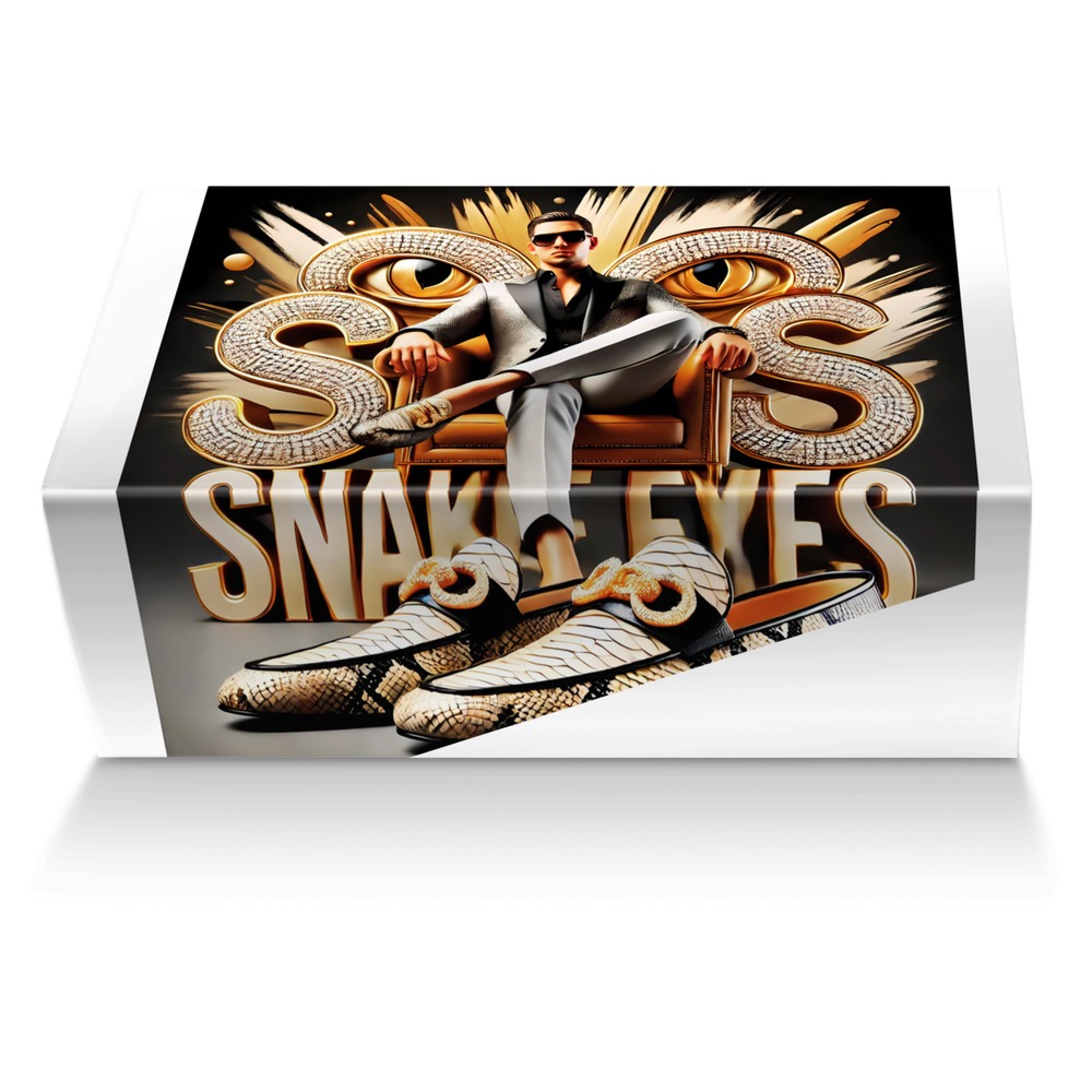 Snake Eyes custom made shoe box Snake Eyes artisan made in Italy shoes by Bullish Boutique